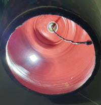 Handgedraaide keramische / geglazuurde vaaslamphouders jaren 70 (waarschijnlijk Frans)
 Hoogte / vaas 40 cm
 Diepte / 32 cm
 Totale hoogte 74 cm