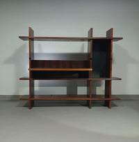 E101 Domino boekenkast met bureau van Eugenio Gerli voor Tecno 1960