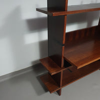 E101 Domino boekenkast met bureau van Eugenio Gerli voor Tecno 1960