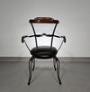Italiaanse postmoderne / draaibare / smeedijzeren eetkamerstoelen / leren stoelen