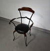 Italiaanse postmoderne / draaibare / smeedijzeren eetkamerstoelen / leren stoelen