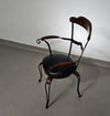 Italiaanse postmoderne / draaibare / smeedijzeren eetkamerstoelen / leren stoelen