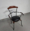 Italiaanse postmoderne / draaibare / smeedijzeren eetkamerstoelen / leren stoelen