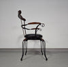 Italiaanse postmoderne / draaibare / smeedijzeren eetkamerstoelen / leren stoelen
