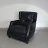 AMADEUS NATUZZI LOUNGE CHAIR / zwart leer