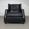 AMADEUS NATUZZI LOUNGE CHAIR / zwart leer