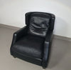 AMADEUS NATUZZI LOUNGE CHAIR / zwart leer