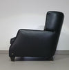 AMADEUS NATUZZI LOUNGE CHAIR / zwart leer