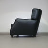 AMADEUS NATUZZI LOUNGE CHAIR / zwart leer