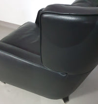 AMADEUS NATUZZI LOUNGE CHAIR / zwart leer