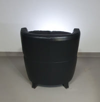 AMADEUS NATUZZI LOUNGE CHAIR / zwart leer