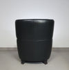 AMADEUS NATUZZI LOUNGE CHAIR / zwart leer