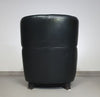 AMADEUS NATUZZI LOUNGE CHAIR / zwart leer