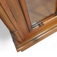 Faux bamboo cabinet by Jonathan Adler / glass layers / 1980s