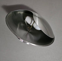 vintage design inox wandlamp van Raak Amsterdam (type C1636). Ook wel Yin-Yang lamp genoemd