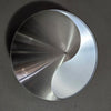 vintage design inox wandlamp van Raak Amsterdam (type C1636). Ook wel Yin-Yang lamp genoemd