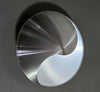 vintage design inox wandlamp van Raak Amsterdam (type C1636). Ook wel Yin-Yang lamp genoemd
