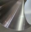 vintage design inox wandlamp van Raak Amsterdam (type C1636). Ook wel Yin-Yang lamp genoemd
