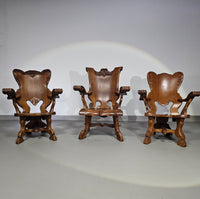 4 x large oak claw armchairs 1960s
70 x 70 x 90 cm