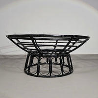 Papasan rotan lounge stoel jaren 70
 Breedte 120
 Hoogte 70 cm