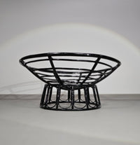 Papasan rotan lounge stoel jaren 70
 Breedte 120
 Hoogte 70 cm