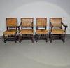 Bijpassende set / Kasteelstoelen / Neo Barok / schapenleer / jaren 1900