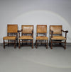 Bijpassende set / Kasteelstoelen / Neo Barok / schapenleer / jaren 1900