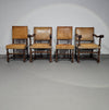 Bijpassende set / Kasteelstoelen / Neo Barok / schapenleer / jaren 1900