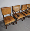 Bijpassende set / Kasteelstoelen / Neo Barok / schapenleer / jaren 1900