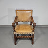 Bijpassende set / Kasteelstoelen / Neo Barok / schapenleer / jaren 1900