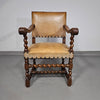 Bijpassende set / Kasteelstoelen / Neo Barok / schapenleer / jaren 1900