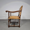 Bijpassende set / Kasteelstoelen / Neo Barok / schapenleer / jaren 1900