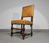 Bijpassende set / Kasteelstoelen / Neo Barok / schapenleer / jaren 1900