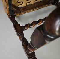 Bijpassende set / Kasteelstoelen / Neo Barok / schapenleer / jaren 1900