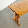 Scandinavische moderne massief grenenhouten banken en eettafel, jaren 70