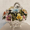 Bassano keramiek Mand met bloemen, Italië jaren 50