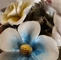 Bassano keramiek Mand met bloemen, Italië jaren 50