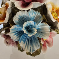 Bassano keramiek Mand met bloemen, Italië jaren 50