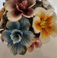 Bassano keramiek Mand met bloemen, Italië jaren 50