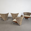 4 x Jada chair duo tone by Giorgio Saporiti for il Loft
