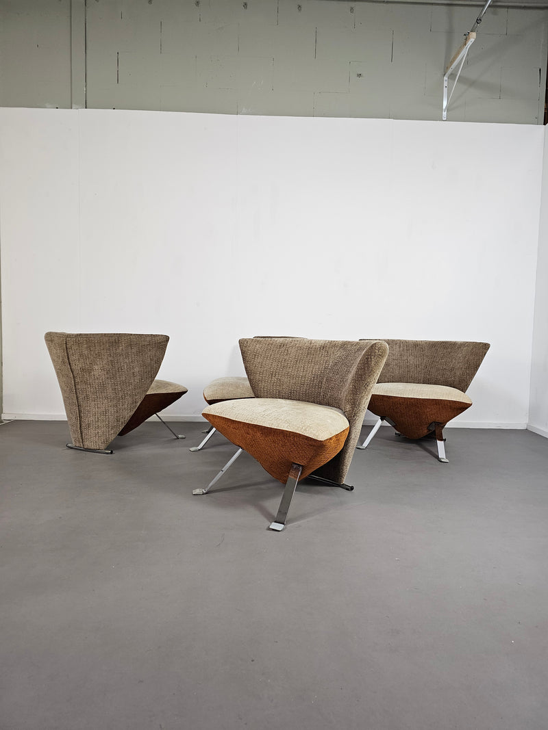 4 x Jada chair duo tone by Giorgio Saporiti for il Loft