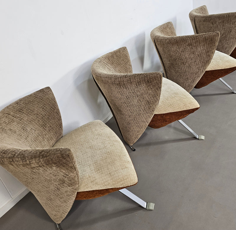 4 x Jada chair duo tone by Giorgio Saporiti for il Loft