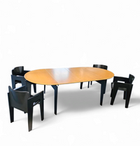 Stunning adjustable dining set Arnold Merckx for Arco 1980s