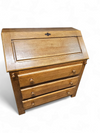 Symmetrical / solid oak desk / secretaire / secretary with drawers