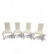 4 x B20 white Cane and Chrome Cantilever Dining Chairs by Axel Bruchhäuser / Tecta /1990s