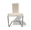 4 x B20 white Cane and Chrome Cantilever Dining Chairs by Axel Bruchhäuser / Tecta /1990s