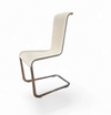 4 x B20 white Cane and Chrome Cantilever Dining Chairs by Axel Bruchhäuser / Tecta /1990s