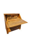 Symmetrical / solid oak desk / secretaire / secretary with drawers