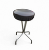 3 x stool / black top / chrome frame / 1970s
