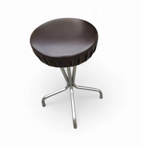 3 x stool / black top / chrome frame / 1970s